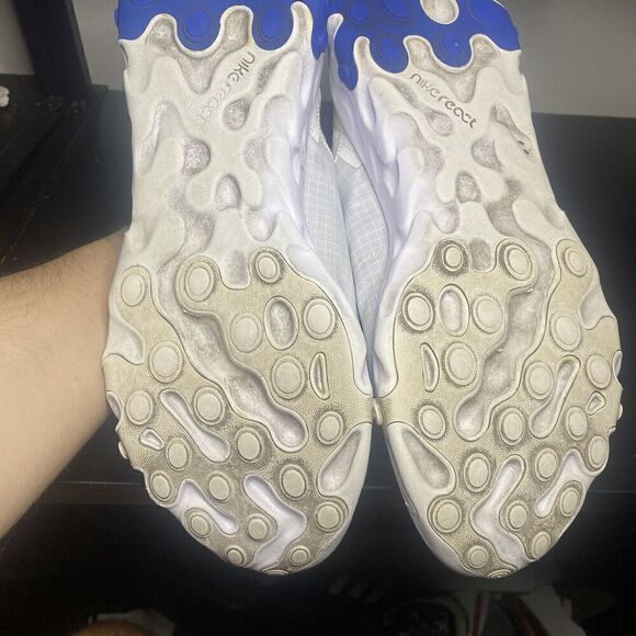 Nike React Element 55 Running Shoes White/ Royal Blue Sneakers SZ 11 BQ6167-100 - Picture 11 of 11